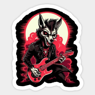 Rockabilly wolf Sticker